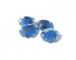 16mm Turquoise Flower Lampwork Glass Bead, 5 beads 16mm Turquoise Flower Lampwork Glass Bead, 5 beads