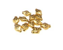 (image for) 12 x 8mm Metal Gold Spacer Bead, approx. 12 beads