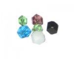 Approx. 1 oz. 8 - 10mm Color Faceted Multi-Cube Beads Approx. 1 oz. 8 - 10mm Color Faceted Multi-Cube Beads