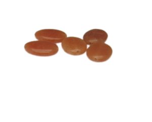 (image for) 18 x 14mm Red Aventurine Gemstone Oval Bead, 5 beads