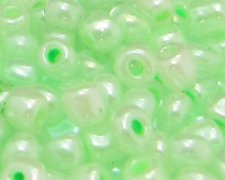 (image for) 6/0 Pastel Green Ceylon Glass Seed Bead, 1oz. Bag