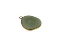(image for) 24 x 22mm Green Aventurine Gold Gemstone Pendant