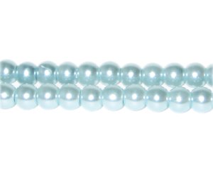 (image for) 8mm Sea Foam Glass Pearl Bead, approx. 56 beads