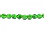 10mm Green Faceted Glass Bead, 13" string 10mm Green Faceted Glass Bead, 13" string