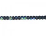 8 x 6mm Midnight Blue AB Finish Faceted Rondelle Glass Bead, 13" 8 x 6mm Midnight Blue AB Finish Faceted Rondelle Glass Bead, 13"