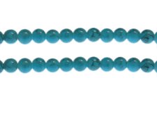 (image for) 8mm Turquoise Marble-Style Glass Bead, approx. 55 beads