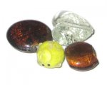 Approx 1.5oz. Gold/Yellow/Brown Lampwork Mix