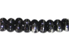 (image for) 10mm Black Thunder Abstract Glass Bead, approx. 16 beads