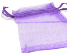 (image for) 2.75 x 3.25" Purple Organza Gift Bag - 5 bags