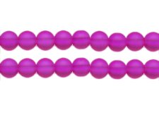 (image for) 10mm Fuchsia Semi-Matte Glass Bead, approx. 17 beads