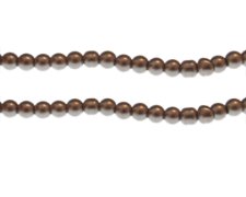 (image for) 6mm Slate Glass Pearl Bead, approx. 68 beads