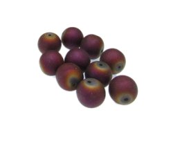 (image for) 12mm Purple Luster Druzy-Style Glass Bead, 10 beads