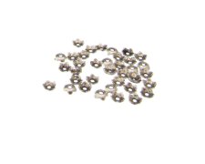 (image for) 4mm Silver Metal Bead Cap, approx. 30 caps