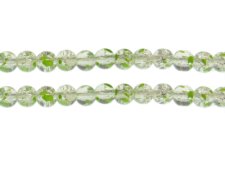 (image for) 8mm Zinnia Crackle Spray Glass Bead, approx. 51 beads