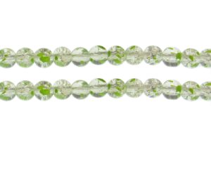 (image for) 8mm Zinnia Crackle Spray Glass Bead, approx. 51 beads