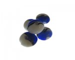 20mm Blue Pattern Lampwork Glass Bead, 5 beads 20mm Blue Pattern Lampwork Glass Bead, 5 beads