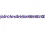 12 x 8mm Lilac Flat Oval Pressed Glass Bead, 13" string 12 x 8mm Lilac Flat Oval Pressed Glass Bead, 13" string