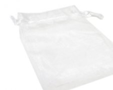 (image for) 2.75 x 3.25" White Organza Gift Bag - 5 bags