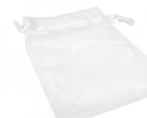 (image for) 2.75 x 3.25" White Organza Gift Bag - 5 bags