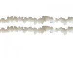8 - 10mm Dyed White Gemstone Chips, 10.5" string
