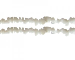 8 - 10mm Dyed White Gemstone Chips, 10.5" string