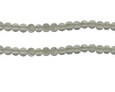 (image for) 6mm White Crackle Frosted Glass Bead, approx. 46 beads