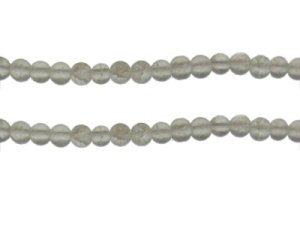 (image for) 6mm White Crackle Frosted Glass Bead, approx. 46 beads