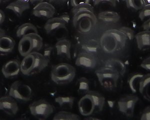 (image for) 6/0 Black Opaque Glass Seed Bead, 1oz. Bag