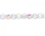 10mm Crystal AB Finish Faceted Glass Bead, 14" string 10mm Crystal AB Finish Faceted Glass Bead, 14" string