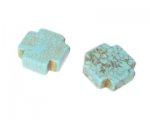 20mm Turquoise Cross, 2 crosses 20mm Turquoise Cross, 2 crosses