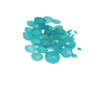 (image for) Approx. 1oz. x 8-10mm Turquoise Glass Bead, top drill