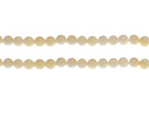 (image for) 6mm Pale Yellow/White Gemstone Bead, approx. 30 beads