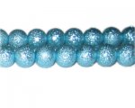 12mm Turquoise Rustic Glass Pearl Bead, approx. 17 beads 12mm Turquoise Rustic Glass Pearl Bead, approx. 17 beads