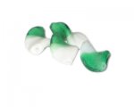 28 x 18mm Green / White Twirl Lampwork Bead, 4 beads 28 x 18mm Green / White Twirl Lampwork Bead, 4 beads