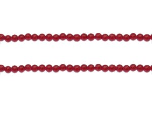 (image for) 4mm Raspberry Jade-Style Glass Bead, approx. 100 beads