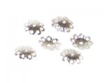 8mm Silver Metal Bead Cap, 8 caps 8mm Silver Metal Bead Cap, 8 caps