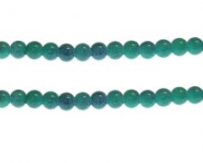 (image for) 8mm Green/Purple Duo-Style Glass Bead, approx. 38 beads