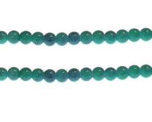 (image for) 8mm Green/Purple Duo-Style Glass Bead, approx. 38 beads