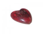 36mm Red Foil Heart Handmade Lampwork Glass Bead 36mm Red Foil Heart Handmade Lampwork Glass Bead