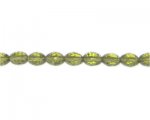 8x6mm Olive Faceted Oval Glass Bead, 13" string 8x6mm Olive Faceted Oval Glass Bead, 13" string