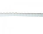 6mm White Opaque Faceted Cube Glass Bead, 14" string 6mm White Opaque Faceted Cube Glass Bead, 14" string
