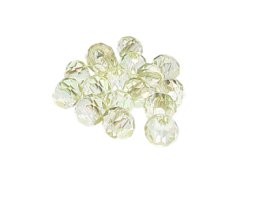 (image for) Approx. 1oz. 10 x 8mm Champagne Faceted Glass Rondelle Beads, large hole