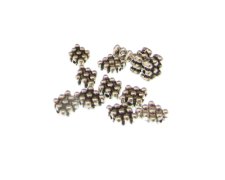 (image for) 6mm Silver Diamond Metal Spacer Bead, approx. 12 beads