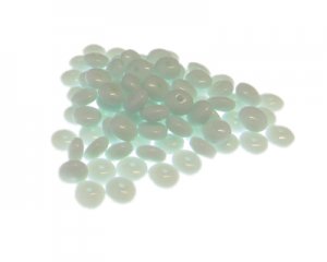 (image for) Approx. 1oz. x 6x4mm Baby Blue Disc Glass Bead