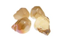 (image for) 24 x 20mm Random Peach Skull Glass Bead, 4 beads