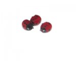 12 x 16mm Red Ladybug Lampwork Glass Bead, 3 beads 12 x 16mm Red Ladybug Lampwork Glass Bead, 3 beads