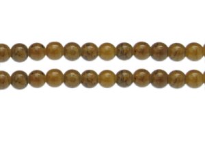(image for) 8mm Olive Duo-Style Glass Bead, approx. 37 beads