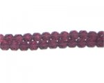 6mm Deep Plum Faceted Glass Bead, 13" string 6mm Deep Plum Faceted Glass Bead, 13" string