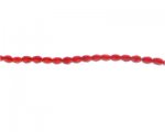 6 x 4mm Red Faceted Rice Glass Bead, 13" string 6 x 4mm Red Faceted Rice Glass Bead, 13" string