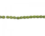 8 x 6mm Apple Green Faceted Oval Glass Bead, 2 x 12" string 8 x 6mm Apple Green Faceted Oval Glass Bead, 2 x 12" string